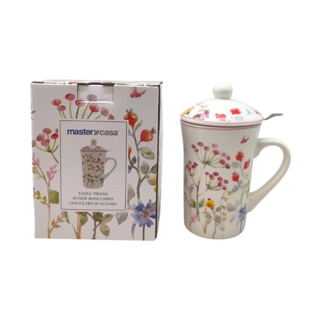 TAZZA TISANA FIORI CFILTRO